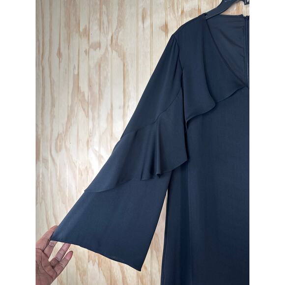 Kobi Halperin Black Ruffle Boho Sleeve Dress Medium, Dark Cottagecore, Fairygoth - Picture 6 of 11